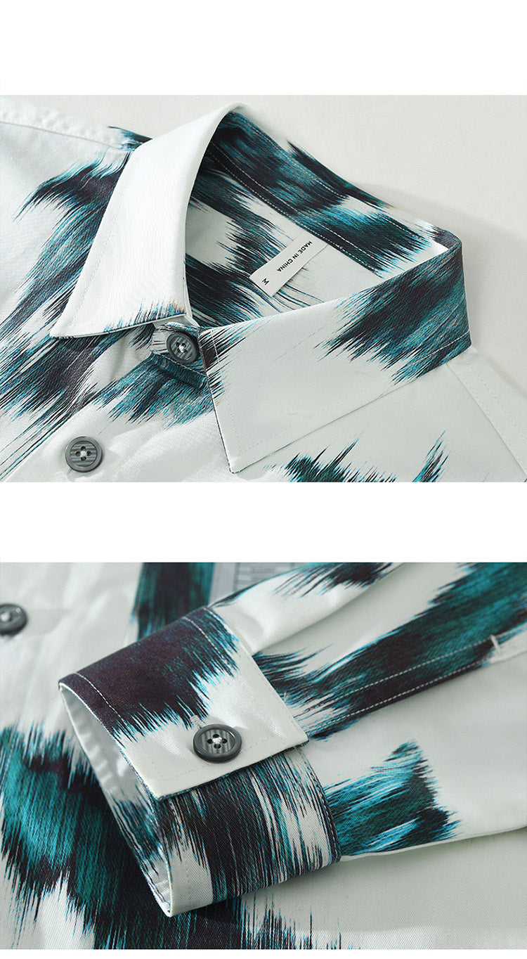 Tie-Dye Printed Pattern Cotton Shirt