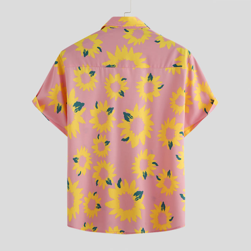 Hawaiian Sunflower Pattern Shirt