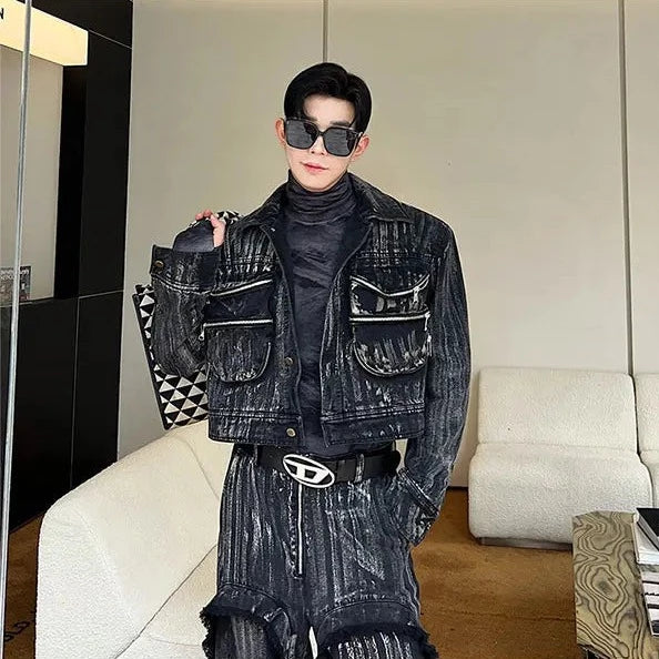 Fashion Dyed Painted Denim Set