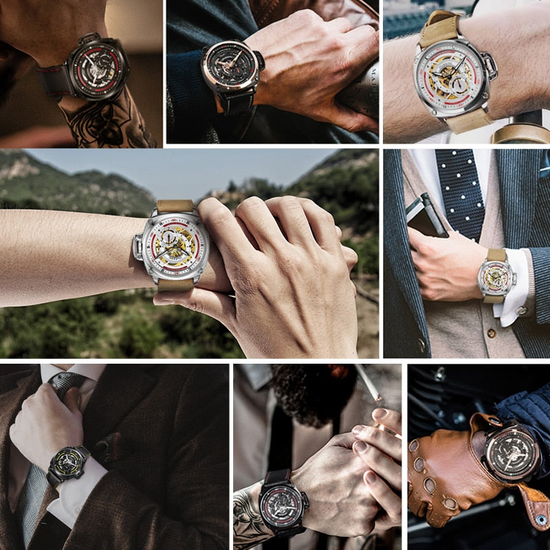 Round Casual Automatic Mechanical Men Watches