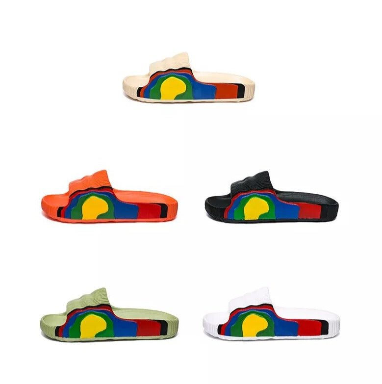 Solid Multicolor Platform Indoor Slippers