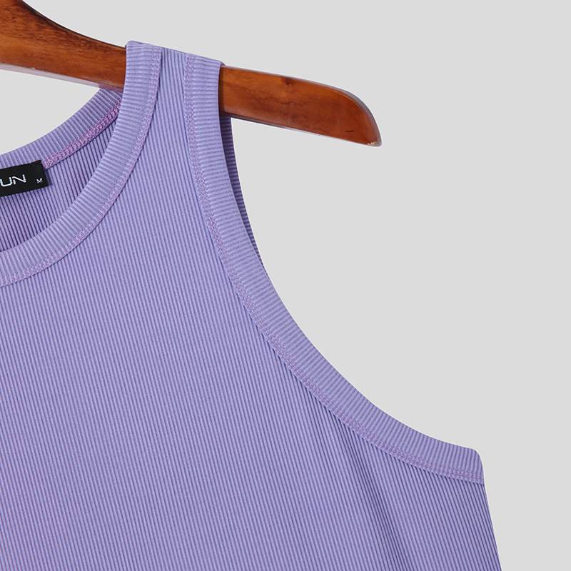 Débardeur en polyester uni à col rond