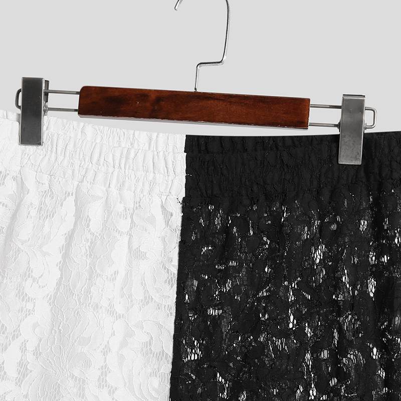 Half Lace Contras Backless Set