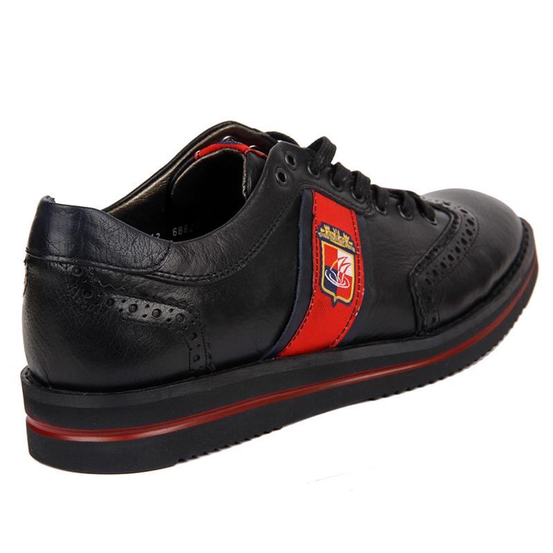 Sneaker de base en cuir véritable décontracté pour hommes de style bas plat