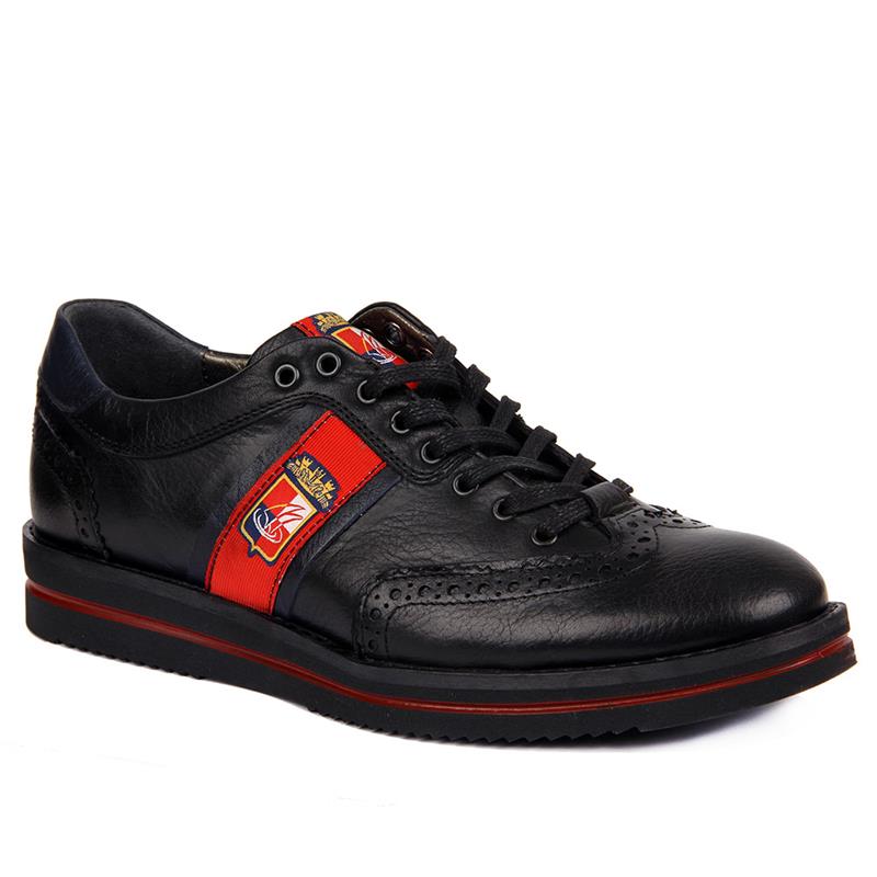 Sneaker de base en cuir véritable décontracté pour hommes de style bas plat