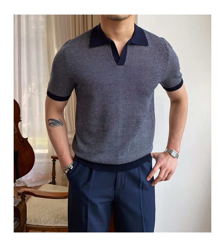 Slim Fit Solid Casual Men Polo Shirt