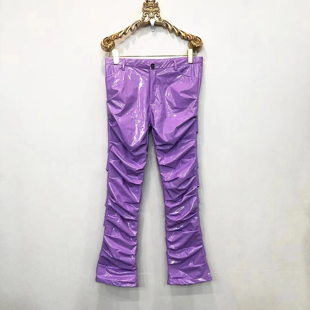 Nightclub Streetwear Shinny Pants