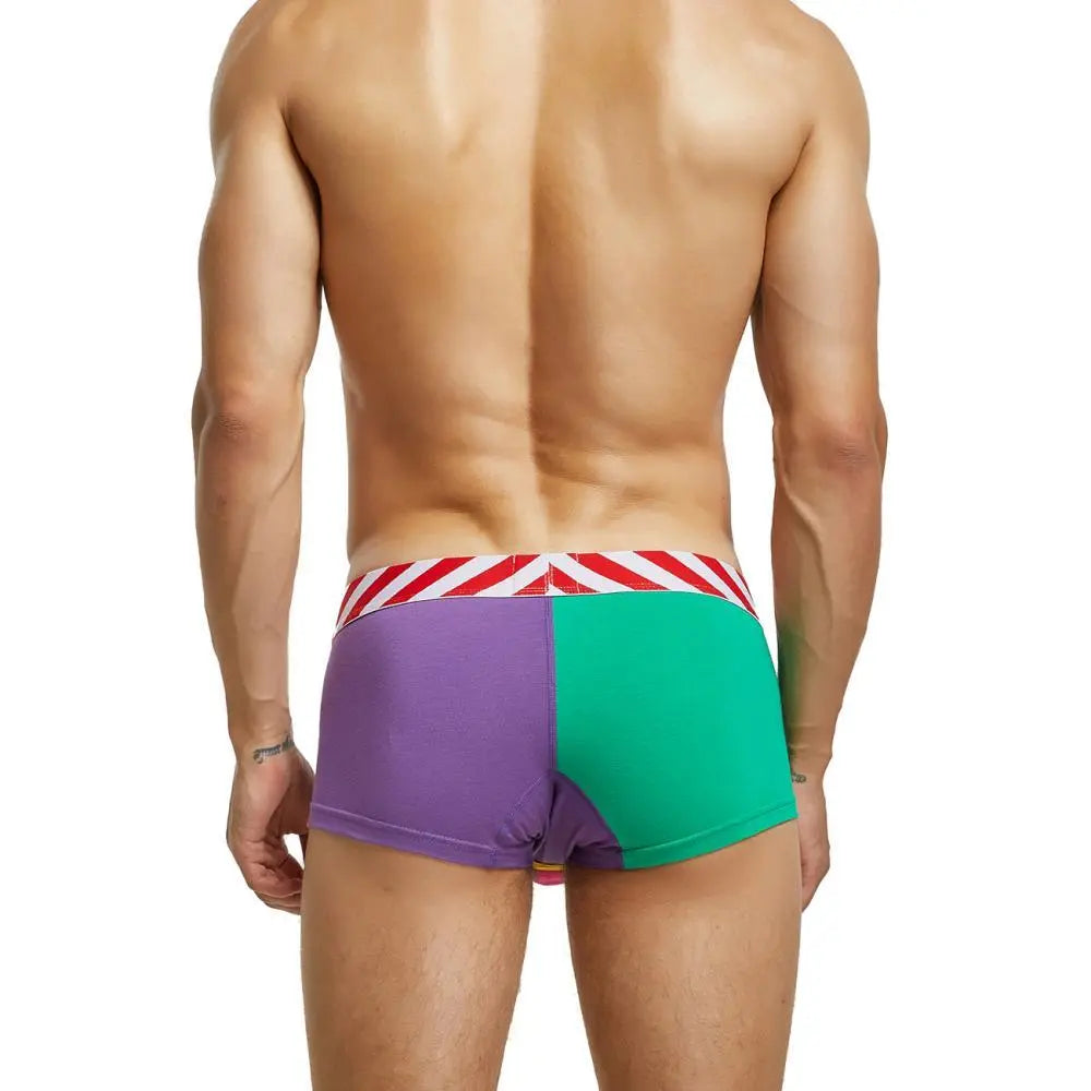 Patchwork Color Cotton Boxer