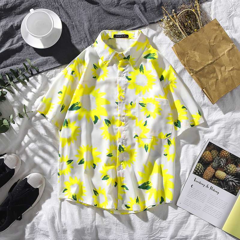Hawaiian Sunflower Pattern Shirt