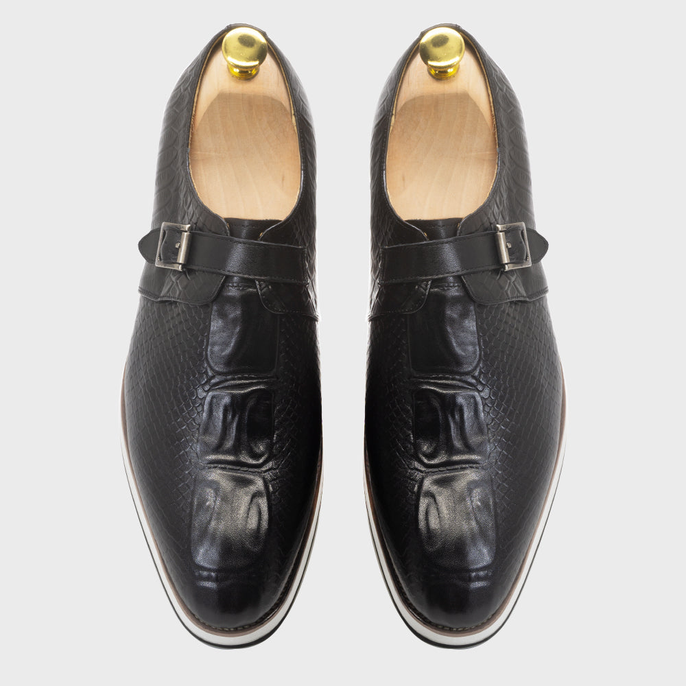 Mocassins en Cuir Véritable Motif Crocodile