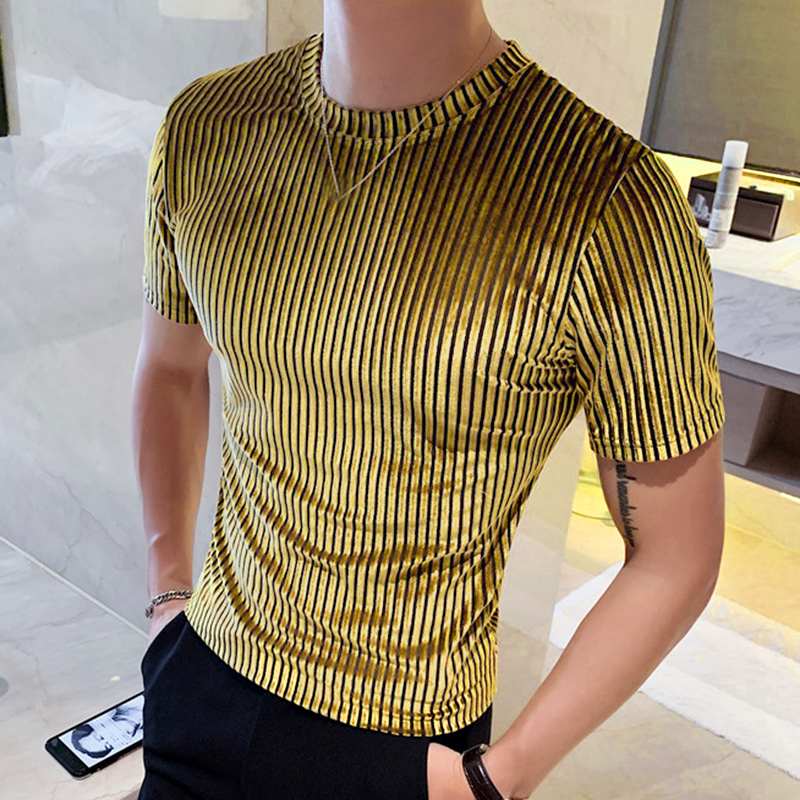 Casual Velvet O-Neck T-Shirt