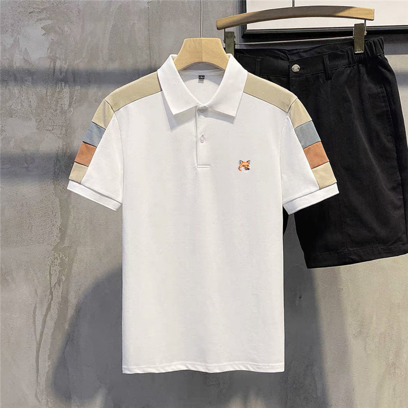 Fox Embroidery Patch Cotton Polo Shirt