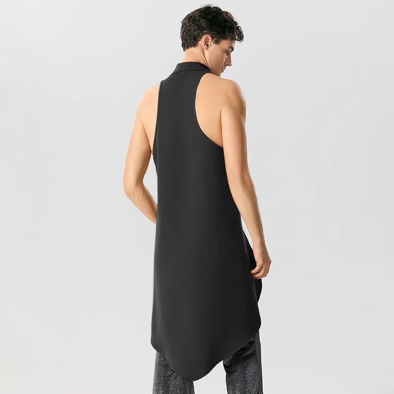 Long Back Double Breasted Vest