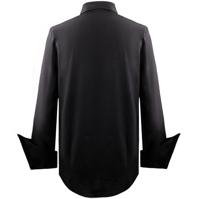 Solid Black Rock Polyester Shirt