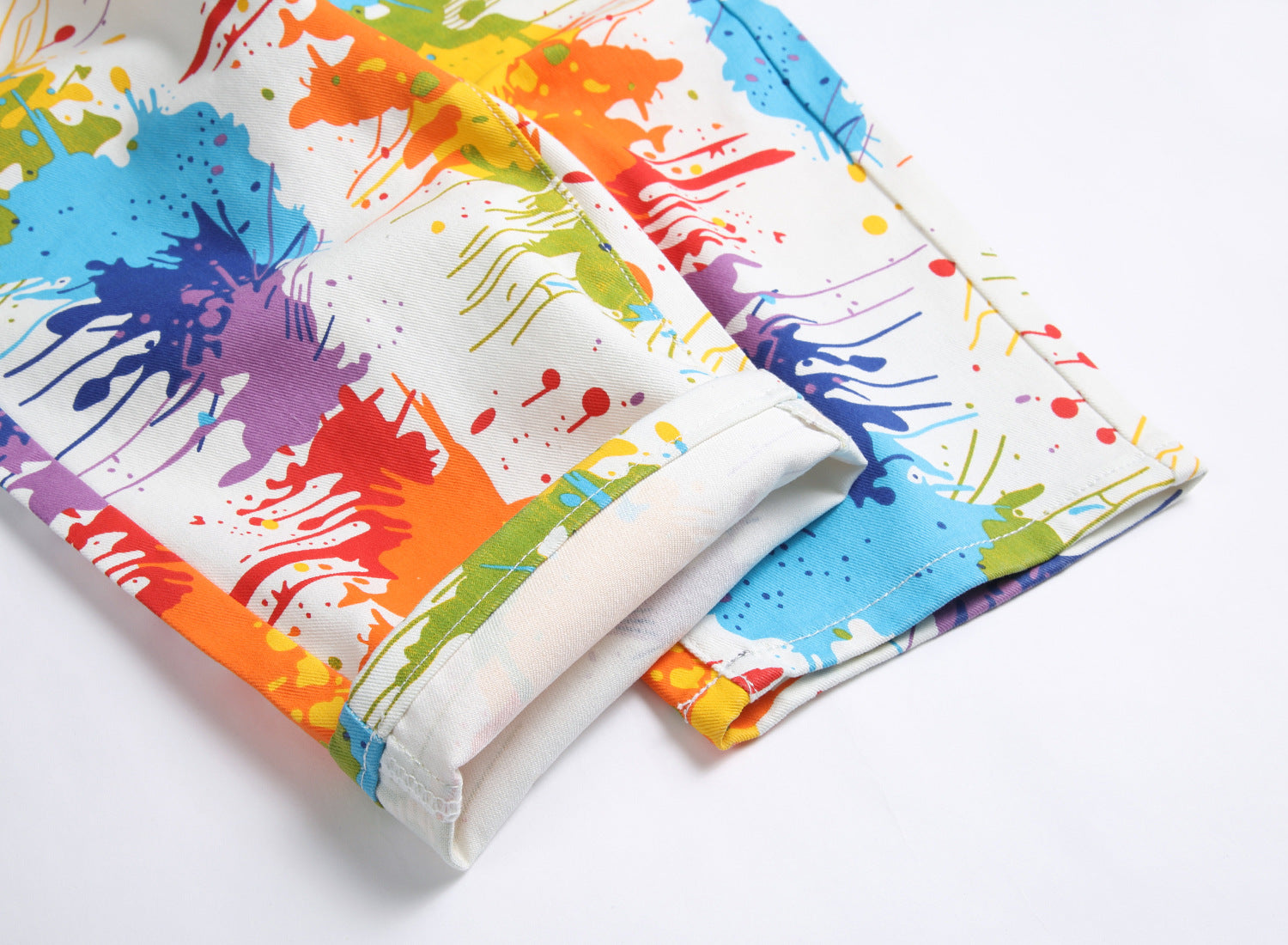 Colorful Abstract Painted Men Shorts