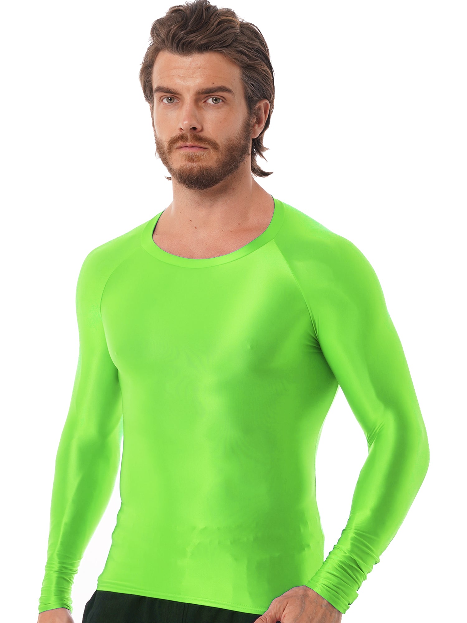 See Through O-Neck Long Sleeve T-Shirt