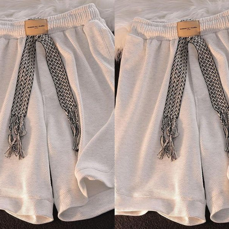 Solid Casual Loose Shorts