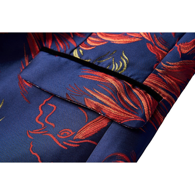 Tuxedo Big Shawl Lapel Three Pieces Costume Set Men Suit