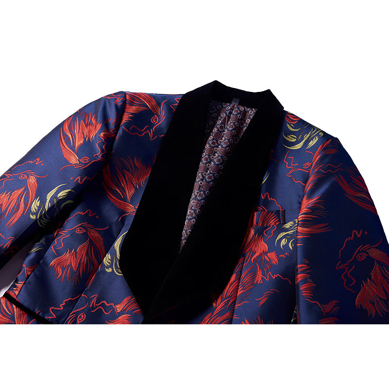 Tuxedo Big Shawl Lapel Three Pieces Costume Set Men Suit