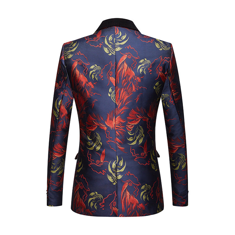 Tuxedo Big Shawl Lapel Three Pieces Costume Set Men Suit