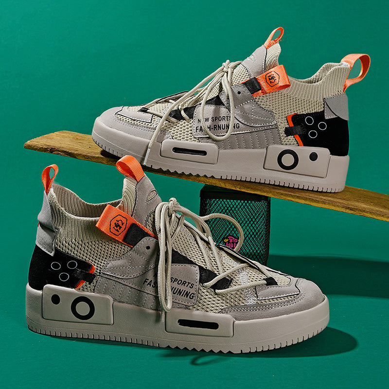 Baskets montantes décontractées pour hommes en patchwork