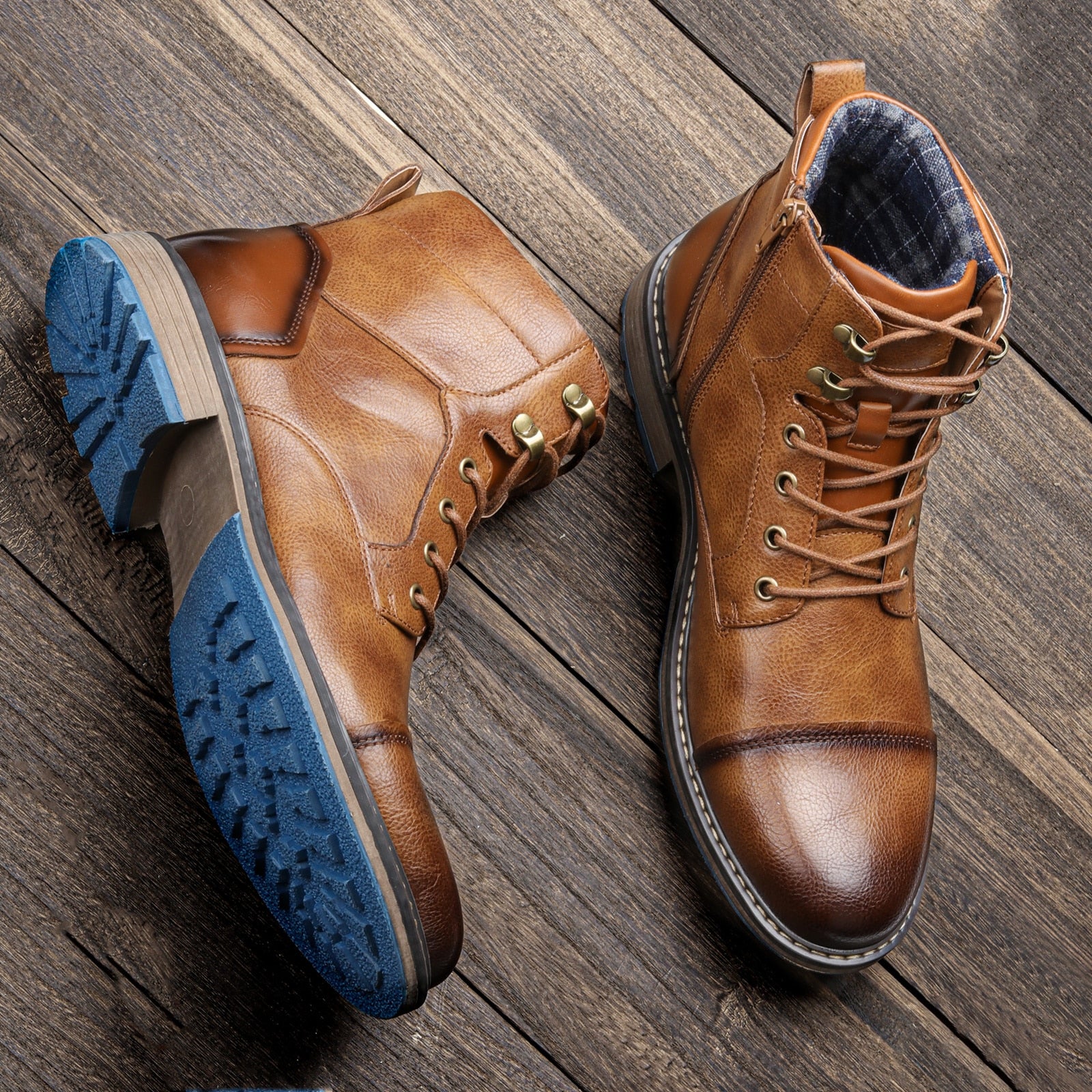 Timeless Retro Leather Zipper Men Boots