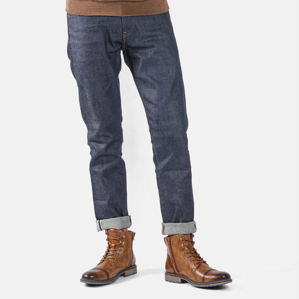 Timeless Retro Leather Zipper Men Boots