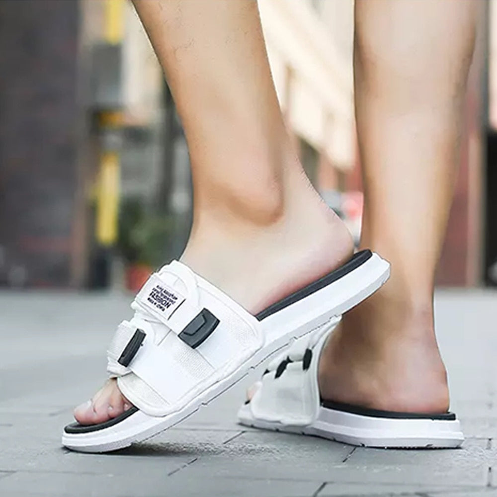 Solid Double Strap Decorated Sandals