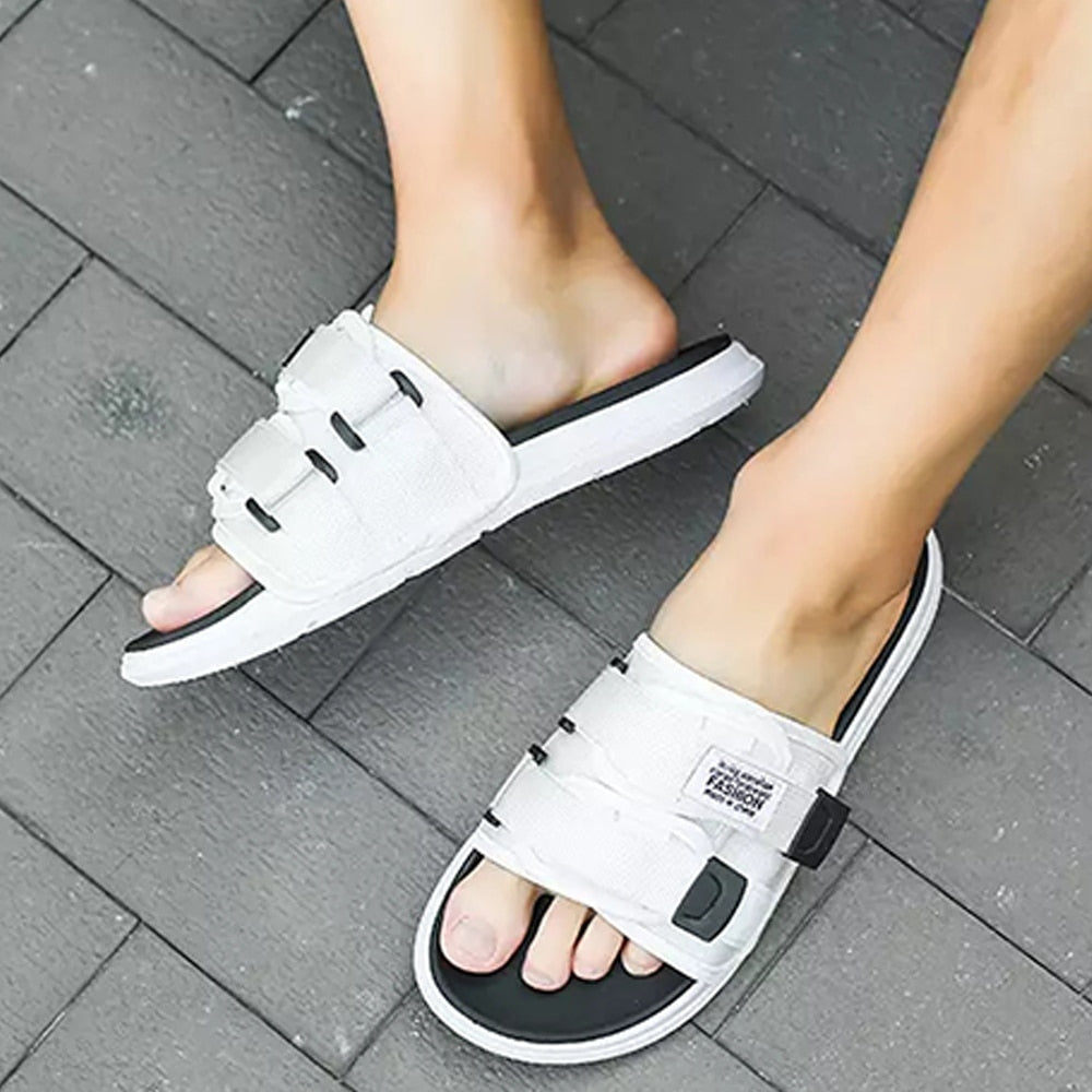 Solid Double Strap Decorated Sandals