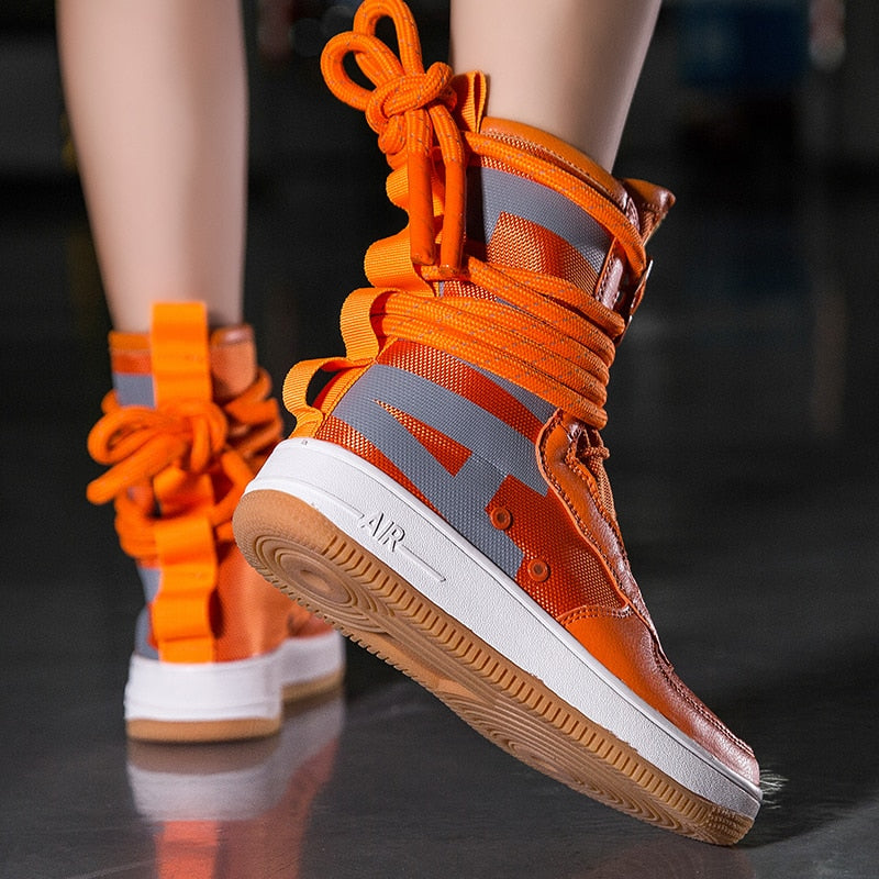 Upper Ankle Tie Breathable Mesh High Top Casual Men Sneaker