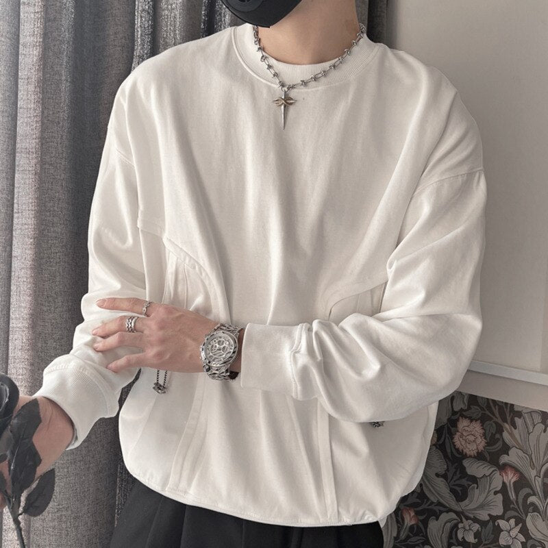 Scrunch Pocket Solid Pullover Sweater