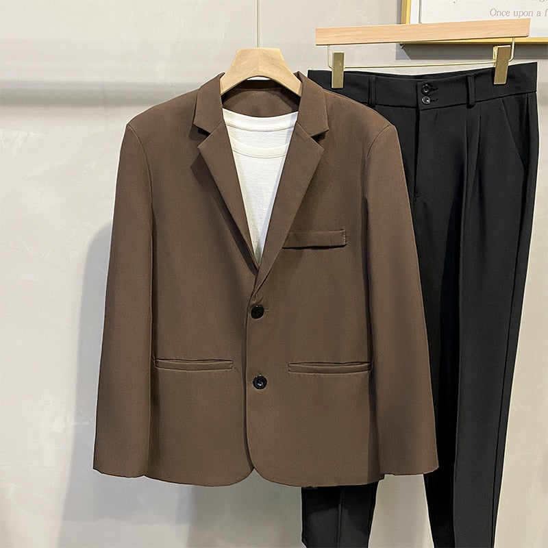 Blazer de estilo coreano con botones de primavera