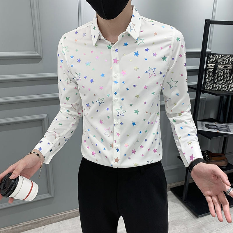 Colorful Starts Printed Long Sleeve Shirt