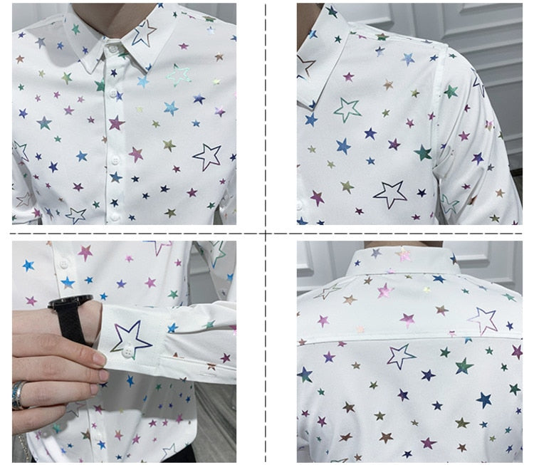Colorful Starts Printed Long Sleeve Shirt