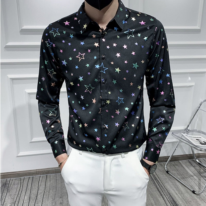 Colorful Starts Printed Long Sleeve Shirt