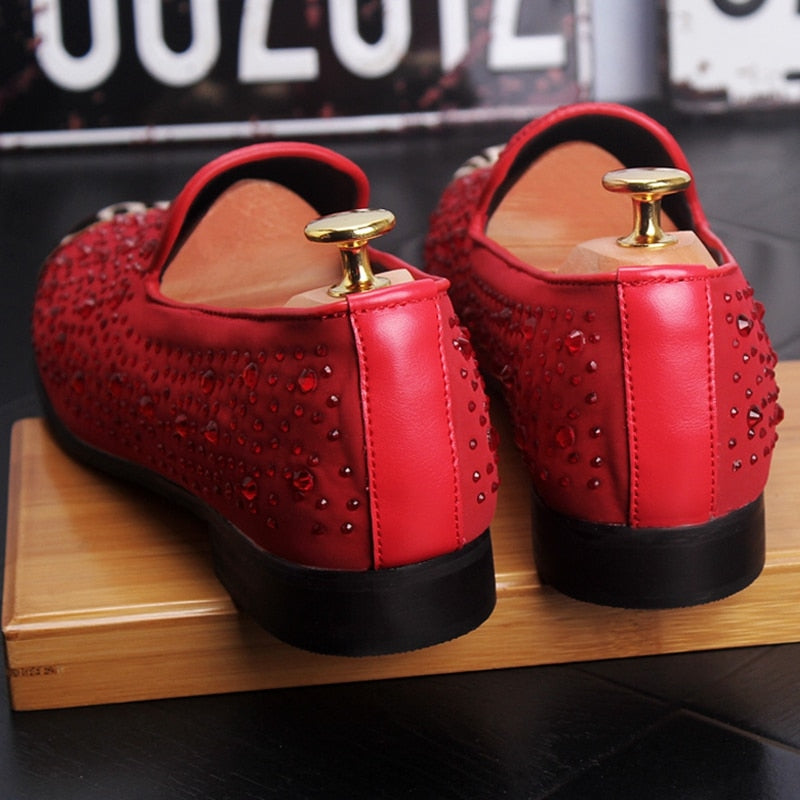 Metal Toe with Round Rivet Casual Party Dress Style Men Shoes