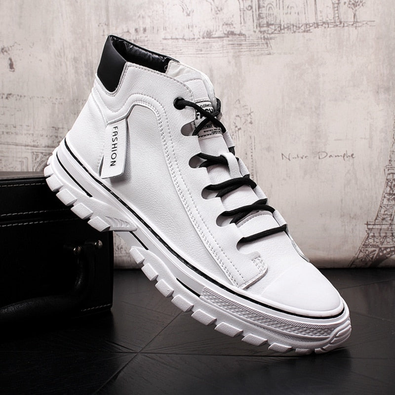 New Men Fashion Casual Ankle SneakerHigh Top