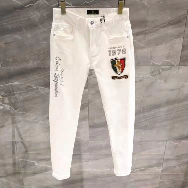 Bordado Emblema Rhinestone Decorado Jeans