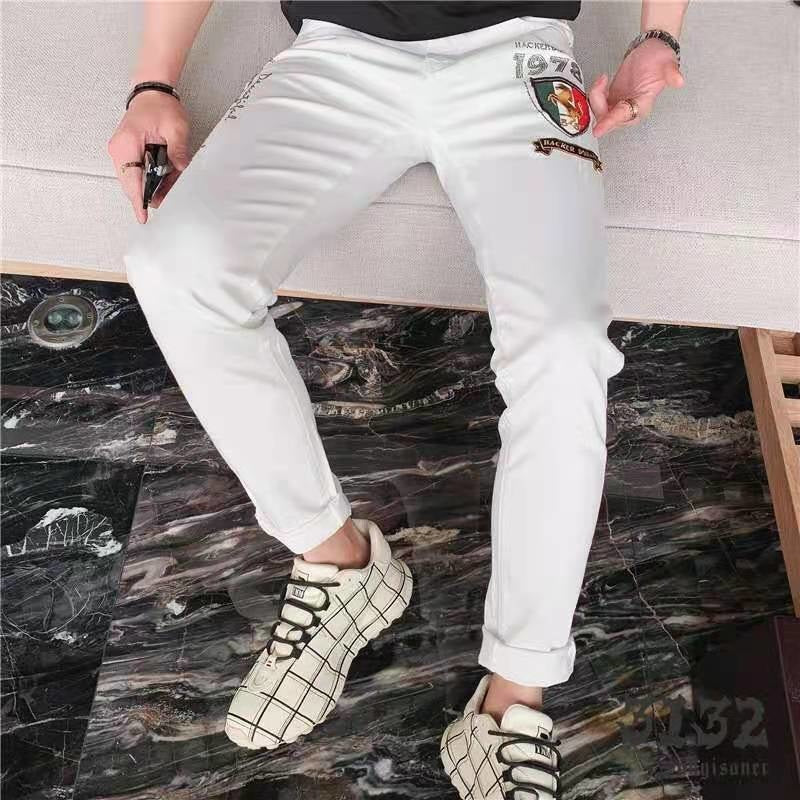 Bordado Emblema Rhinestone Decorado Jeans