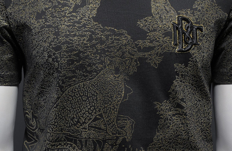 Leopard In The Wood Decorated T-Shirt