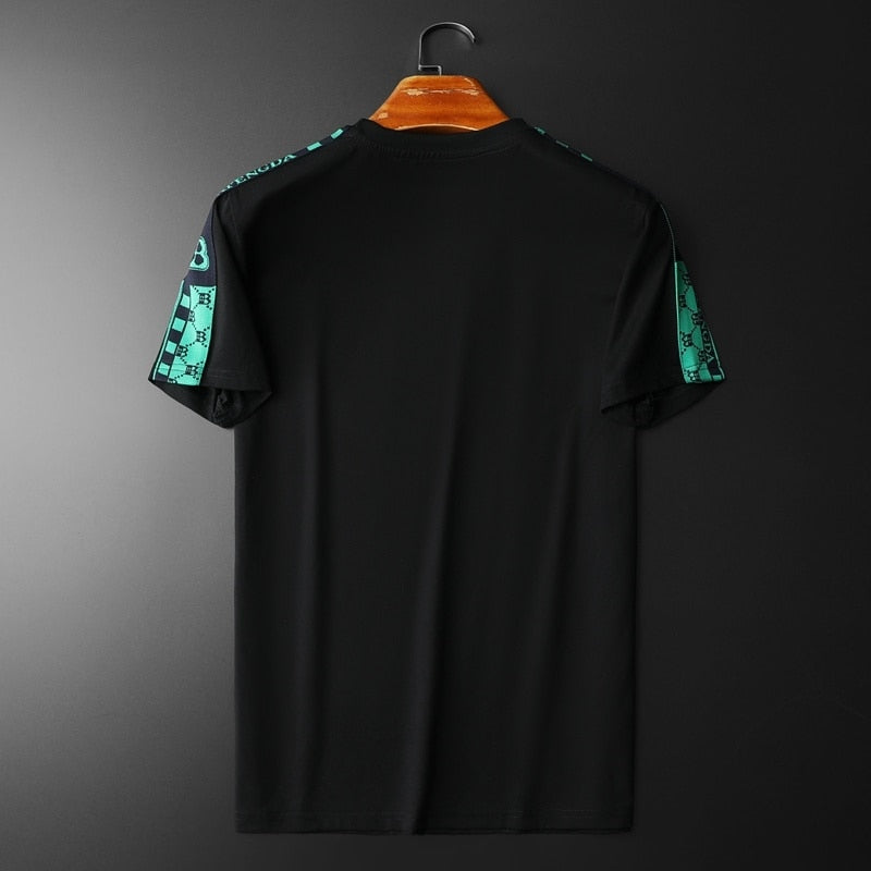 Modern Rhinestone Letters Print Man T-Shirt