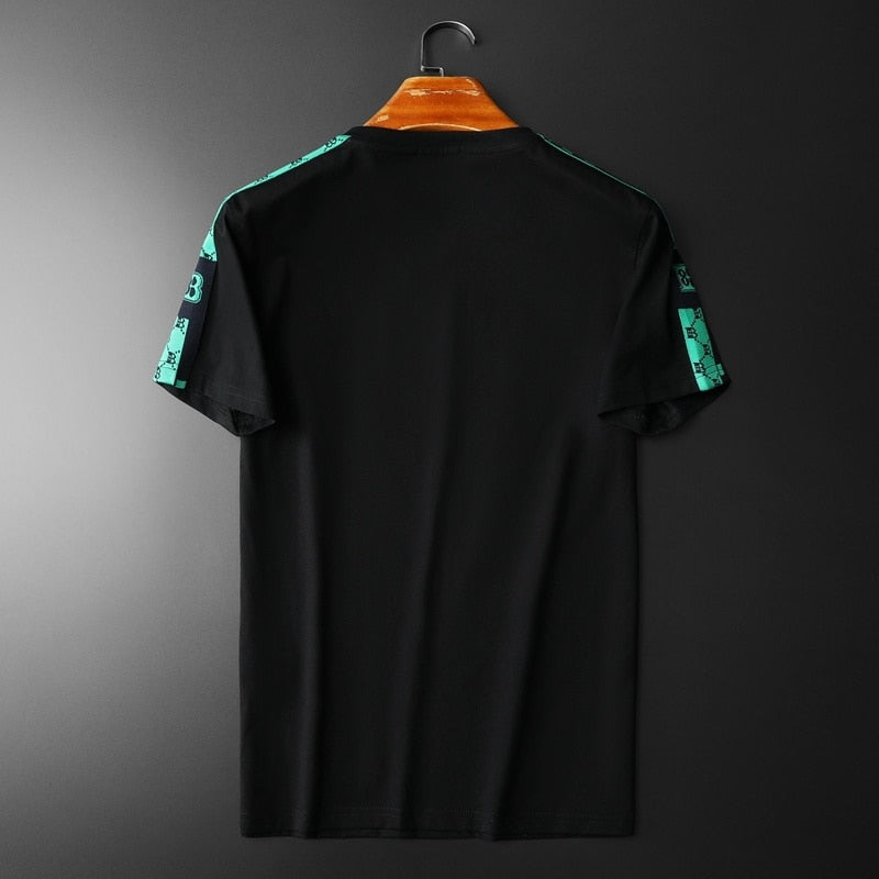 Embroidery Blink Hat Pattern Men T-Shirt