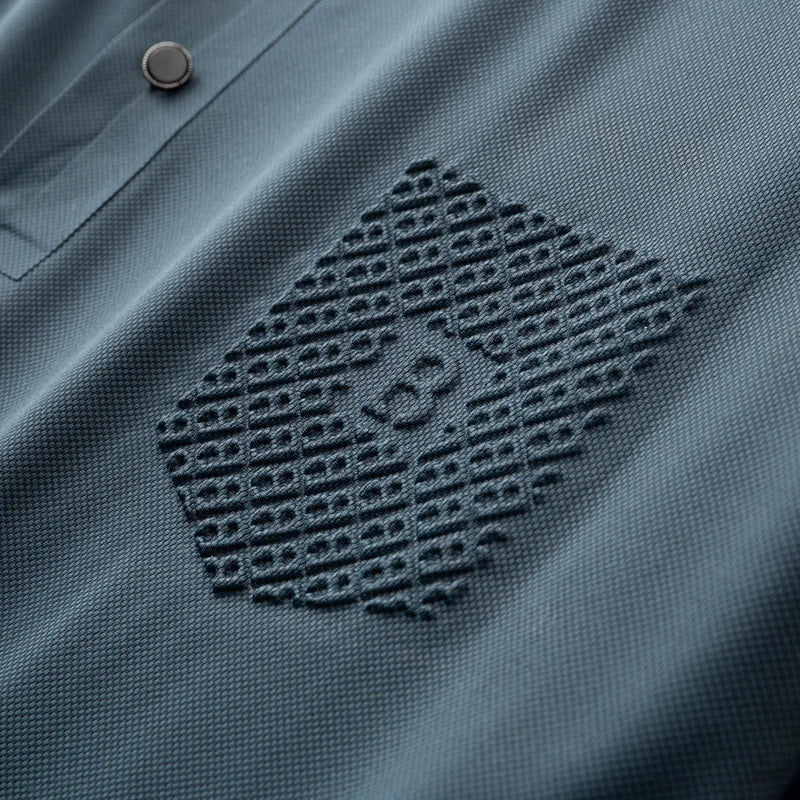 Summer Casual Solid Seamless Polo Shirt