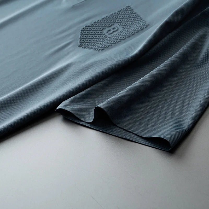 Summer Casual Solid Seamless Polo Shirt