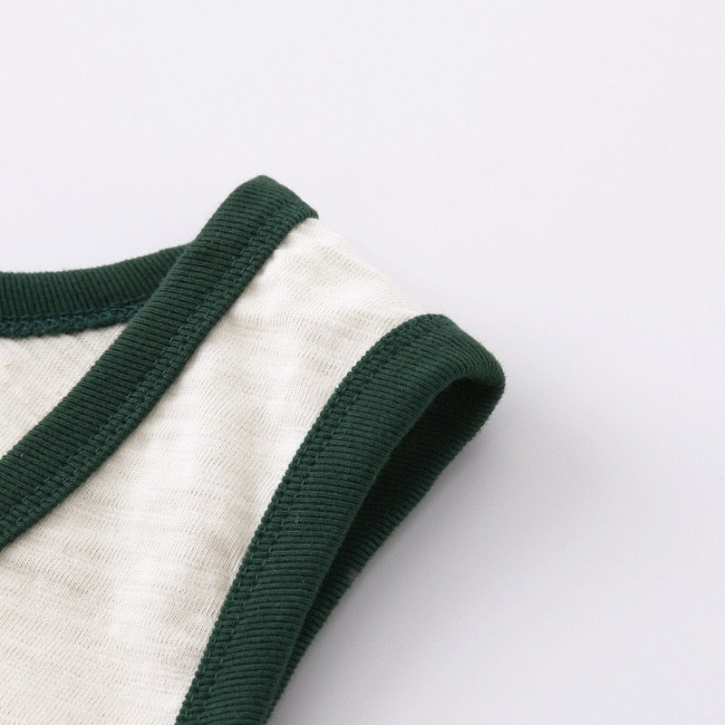 Chinese Letter Print Vintage Style Breathable Tank Top