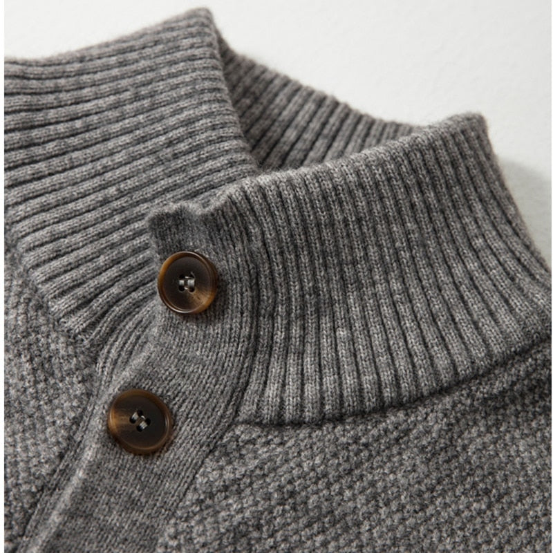 Cárdigan de punto de lana de manga larga