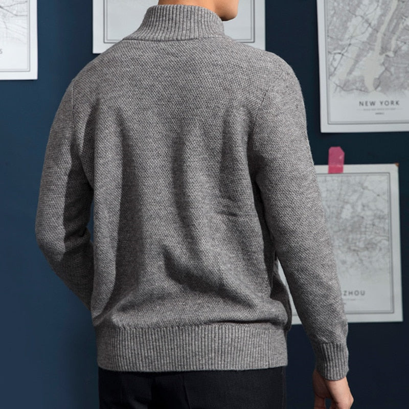 Cárdigan de punto de lana de manga larga