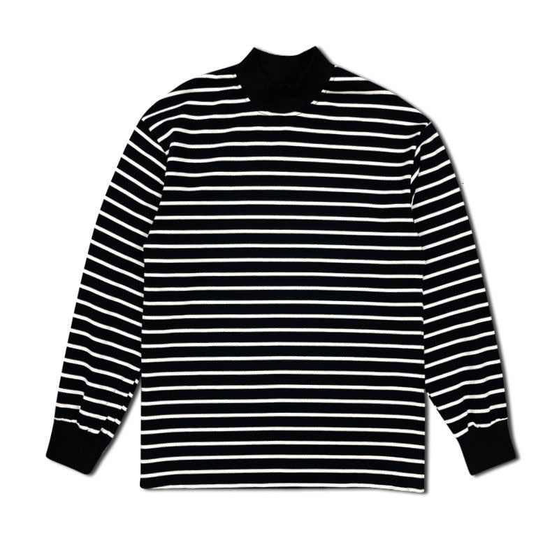 Black White Horizontal Stripes Long Sleeve Sweater