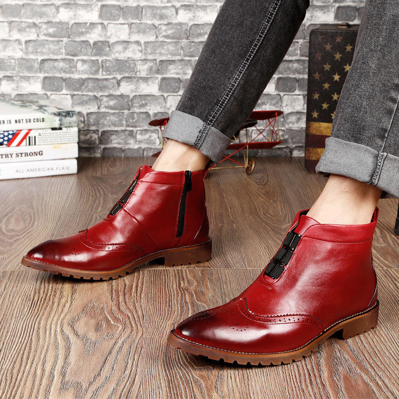 Bottines pour hommes de style décontracté à bout pointu