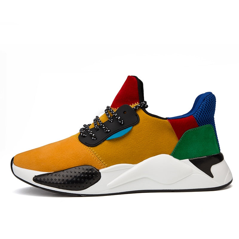 Baskets décontractées en cuir PU respirant pour hommes